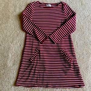 Hollister Maroon Striped Dress